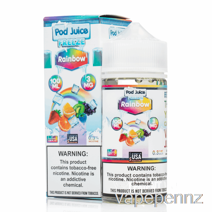 FREEZE Rainbow - Pod Juice - 100mL 3mg VAPE NZ